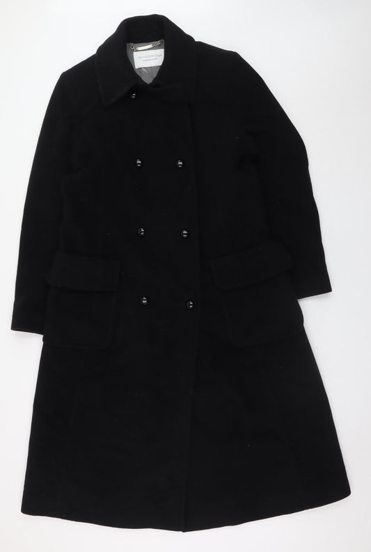 Windsmoor Women's Black Wool Cashmere Long Overcoat Size 10