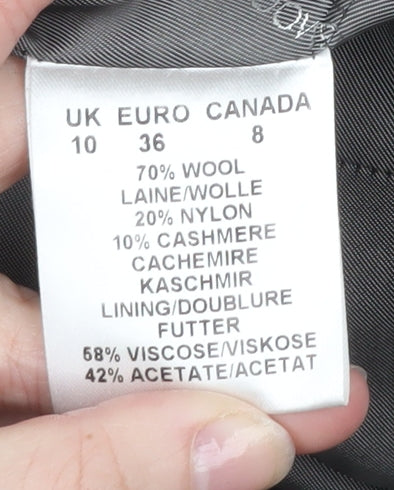 Windsmoor Women's Black Wool Cashmere Long Overcoat Size 10