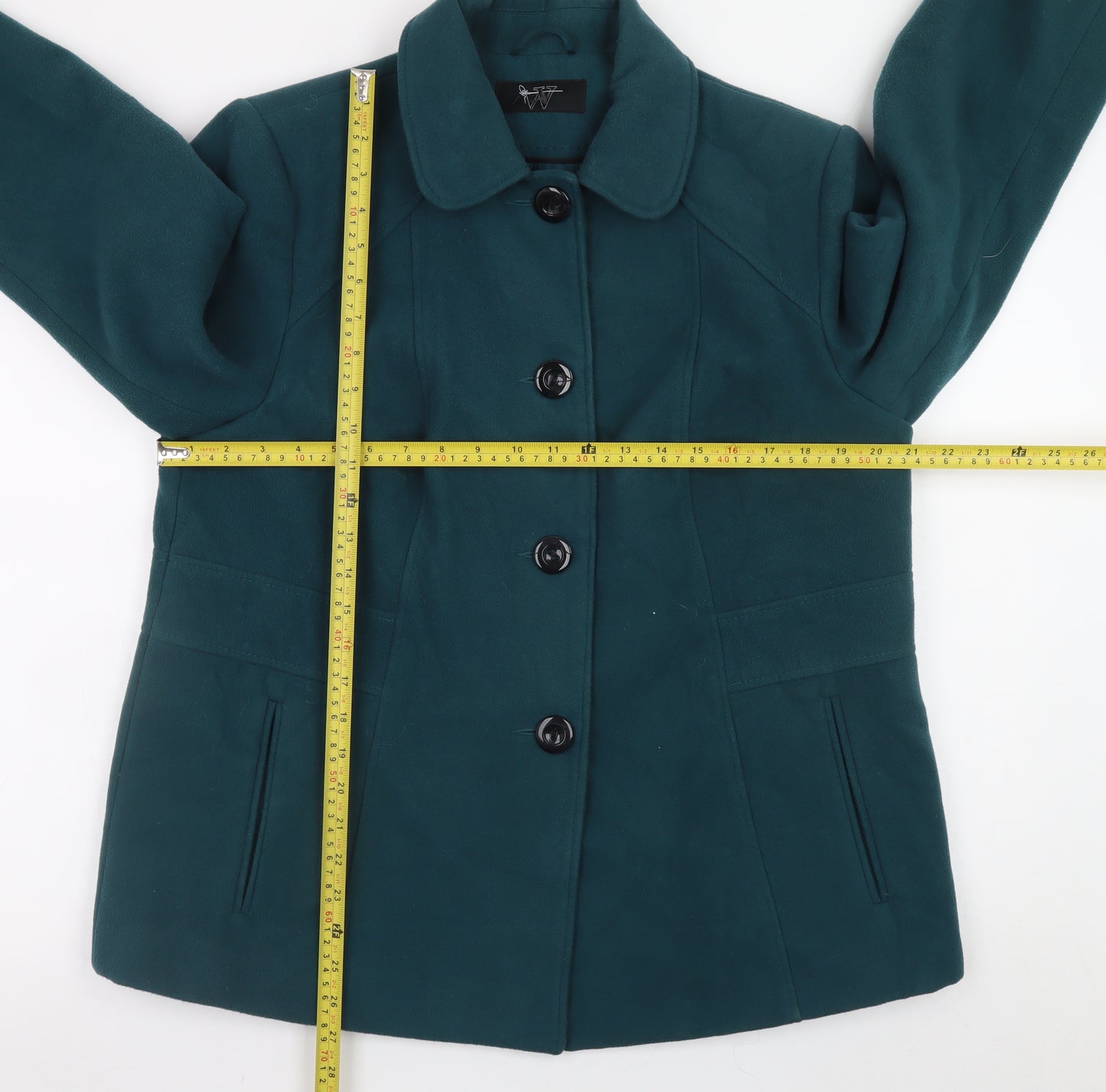 BHS Womens Teal Green Size 16 Lined Button Jacket Classic Style