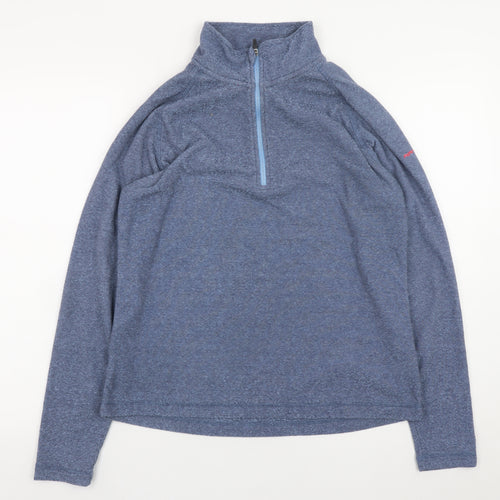 Trespass Mens Blue 1/2 Zip Pullover Sweatshirt L Outdoor Hiking Top