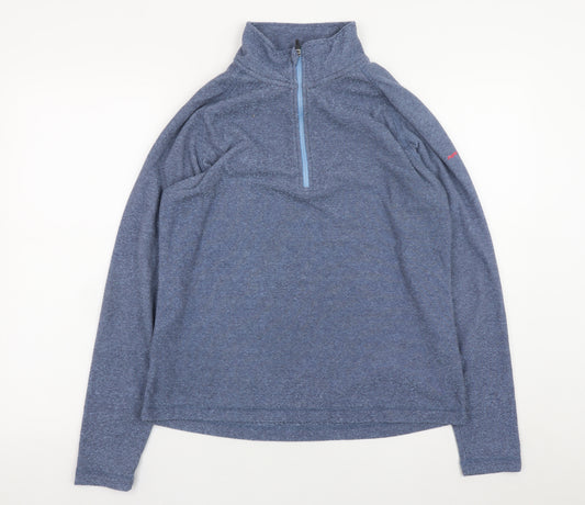 Trespass Mens Blue 1/2 Zip Pullover Sweatshirt L Outdoor Hiking Top