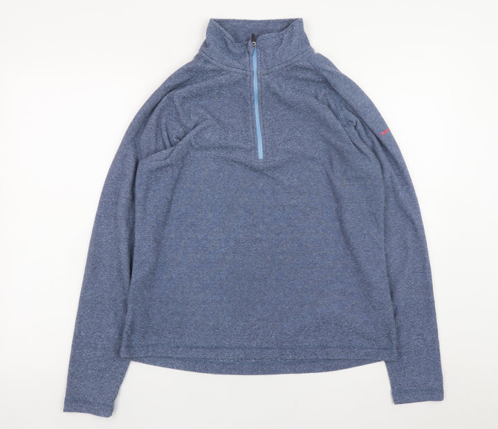 Trespass Mens Blue 1/2 Zip Pullover Sweatshirt L Outdoor Hiking Top