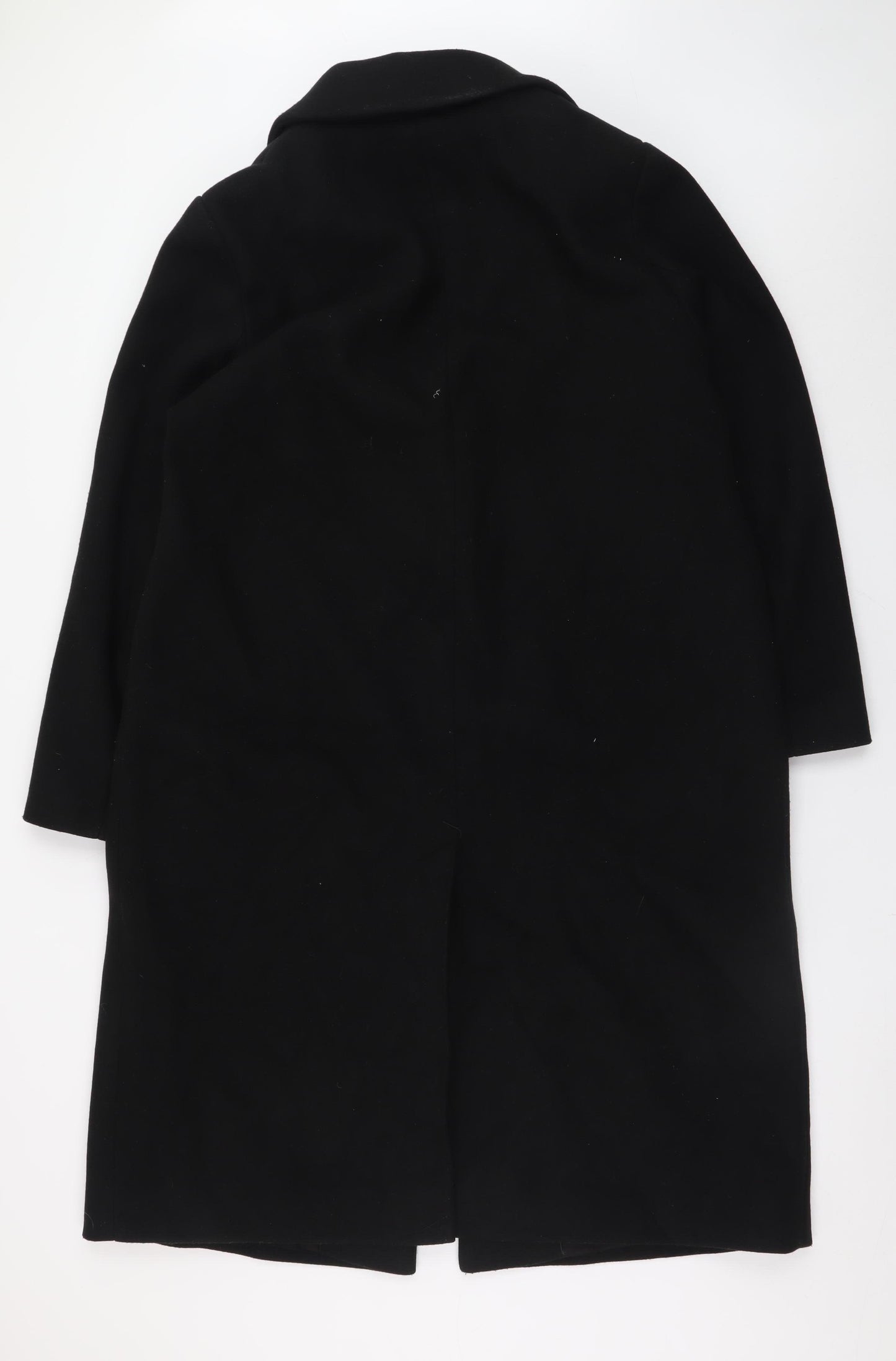 Marks and Spencer Women's Black Long Overcoat Size 16 Classic Style