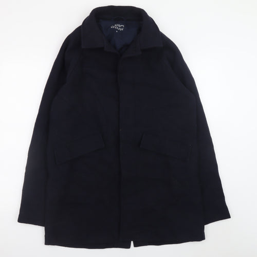 Albam Utility Women's Black Wool Blend Mid-Length Overcoat M