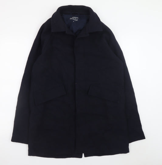 Albam Utility Women's Black Wool Blend Mid-Length Overcoat M