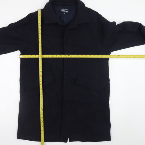 Albam Utility Women's Black Wool Blend Mid-Length Overcoat M