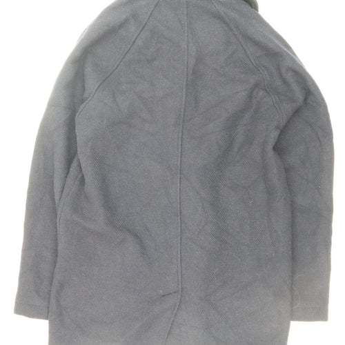 Albam Utility Women's Black Wool Blend Mid-Length Overcoat M