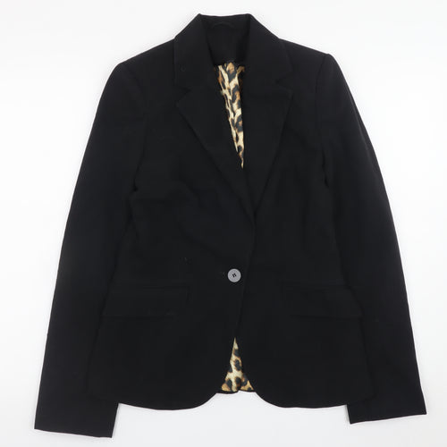 Dorothy Perkins Women’s Black Blazer Size 10 Regular Fit Lined Work Jacket