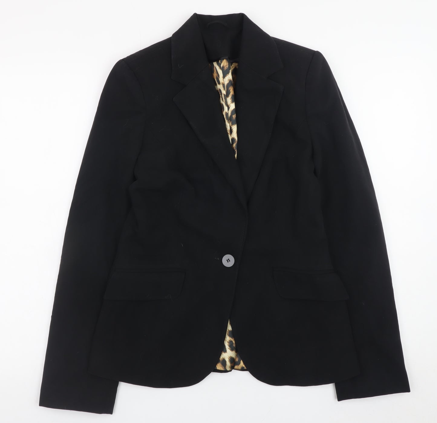 Dorothy Perkins Women’s Black Blazer Size 10 Regular Fit Lined Work Jacket