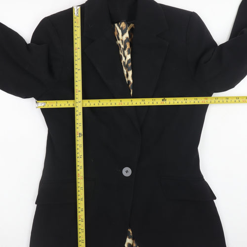 Dorothy Perkins Women’s Black Blazer Size 10 Regular Fit Lined Work Jacket