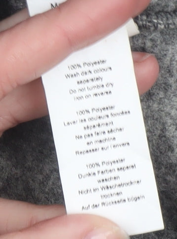 PrettyLittleThing Women Grey Basic Jacket M Lined Button Front