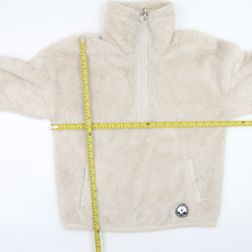 Spyder Womens Beige 1/2 Zip Fleece Pullover Sweatshirt Size M