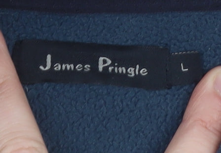 James Pringle Men’s Blue Fleece Full Zip Jacket Size L