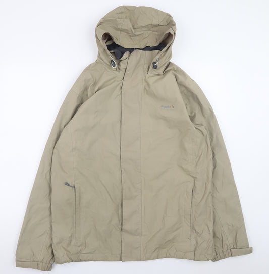 Regatta Men’s Beige L Waterproof Hooded Rain Coat Jacket