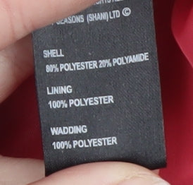 Four Seasons Women's Red Quilted Jacket L Lightweight Mid-Length