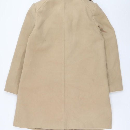 Debenhams Women’s Beige Mid-Length Overcoat Size 16 Lined Classic Style