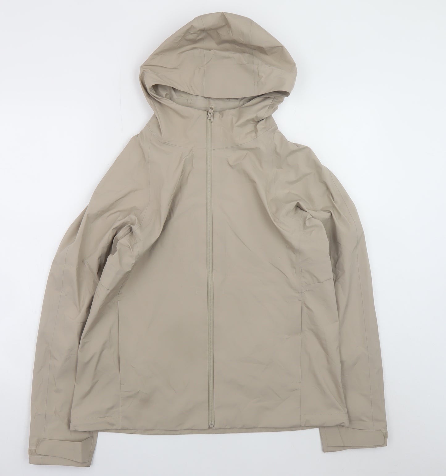 Uniqlo Men's Beige Softshell Hooded Windbreaker Jacket M