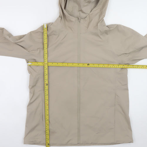 Uniqlo Men's Beige Softshell Hooded Windbreaker Jacket M