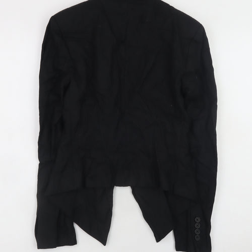 bebe Womens Black Slim Fit Blazer Size 8 Classic Business Jacket