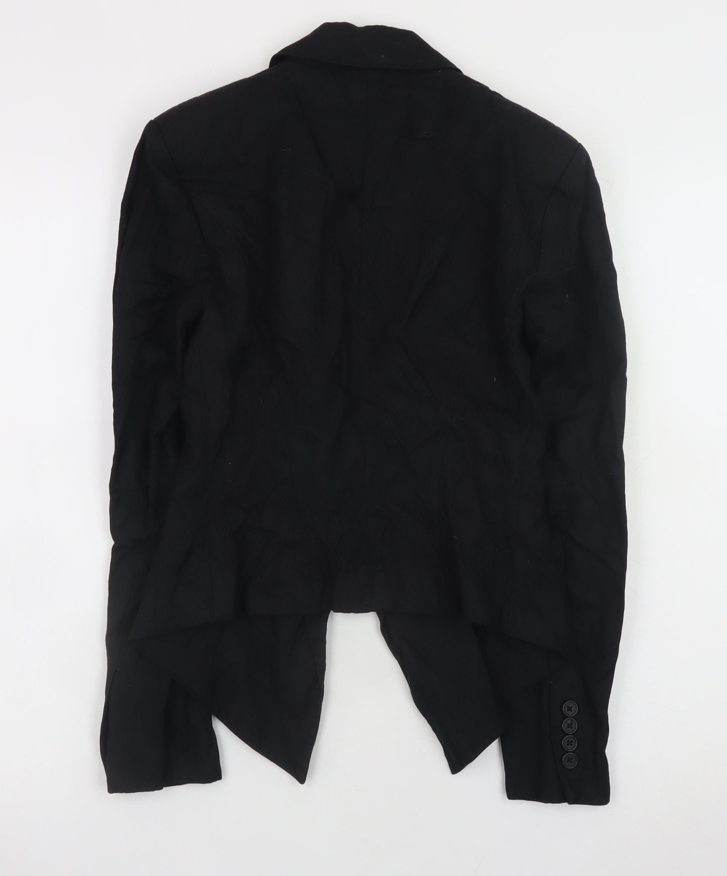 bebe Womens Black Slim Fit Blazer Size 8 Classic Business Jacket