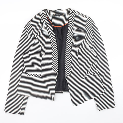 Principles by Ben de Lisi Women's Black White Striped Blazer Size 18