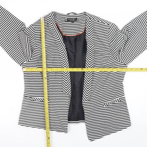 Principles by Ben de Lisi Women's Black White Striped Blazer Size 18