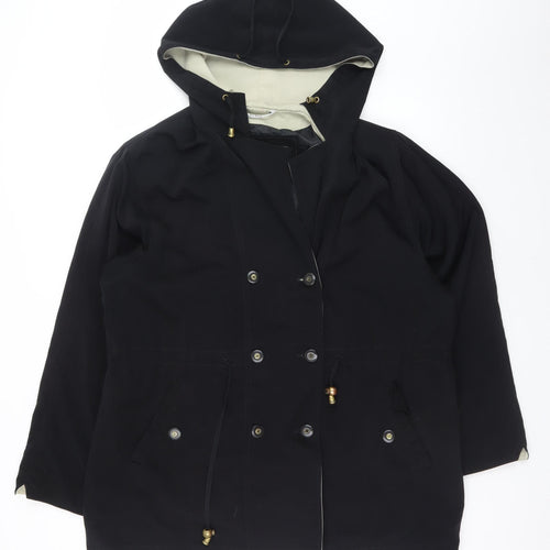 Silkana Nuage Womens Black Size 16 Hooded Parka Jacket