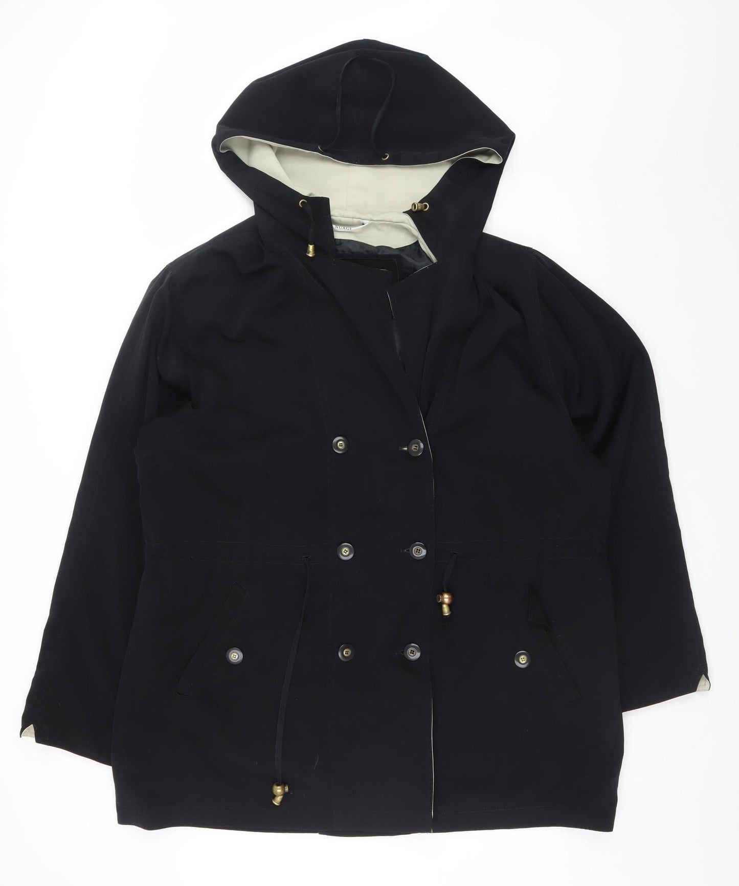 Silkana Nuage Womens Black Size 16 Hooded Parka Jacket