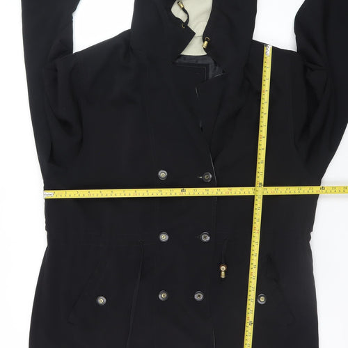 Silkana Nuage Womens Black Size 16 Hooded Parka Jacket