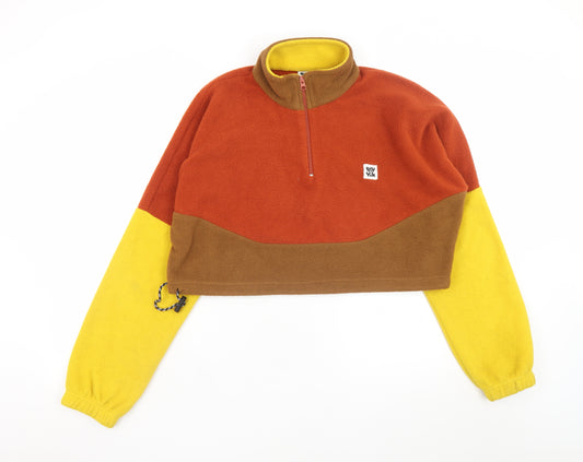 Wy Yik Women's Multicoloured Fleece Pullover Sweatshirt Large