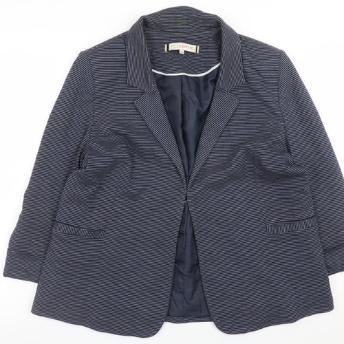 Principles by Ben de Lisi Petite Women's Blue Striped Blazer Size 18