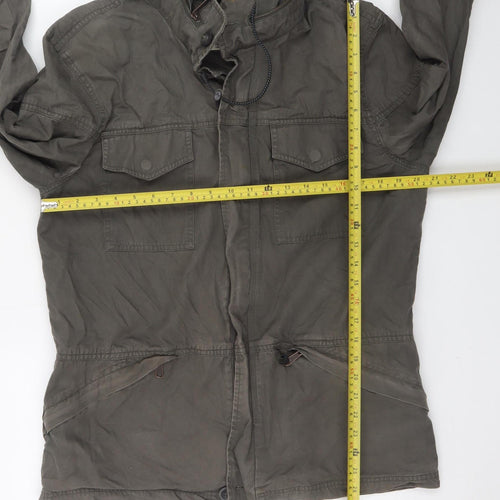Levi's Men's Green Cotton Hooded Parka Jacket Size L