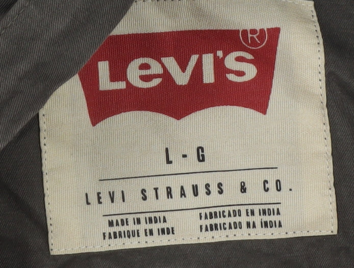 Levi's Men's Green Cotton Hooded Parka Jacket Size L