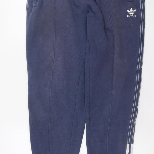 Adidas Mens Blue Jogger Sweatpants L Regular Fit Sportswear