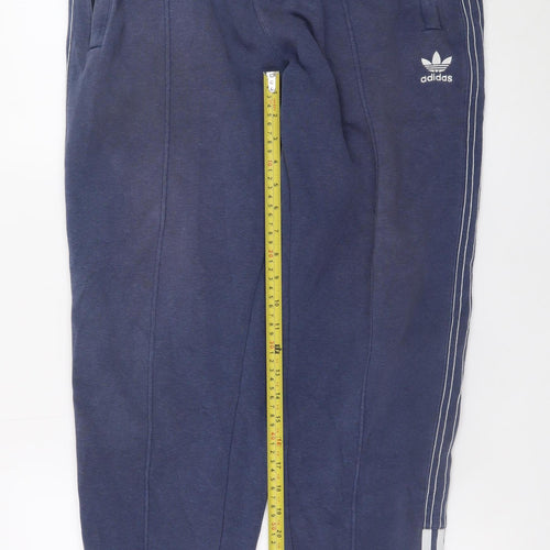 Adidas Mens Blue Jogger Sweatpants L Regular Fit Sportswear