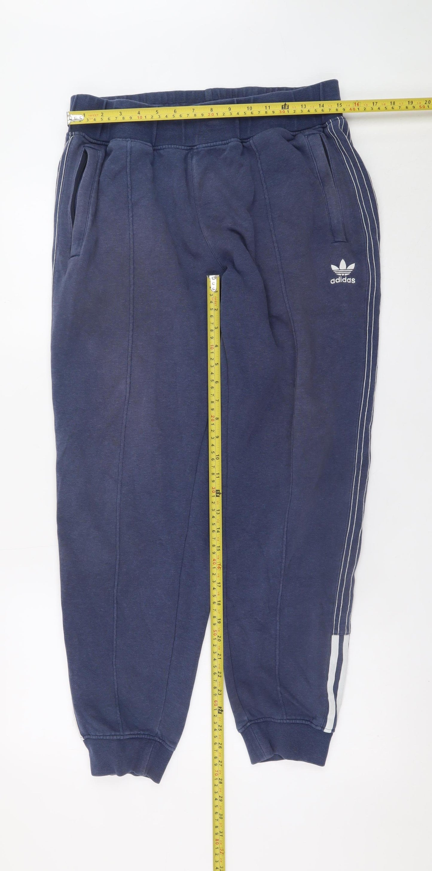 Adidas Mens Blue Jogger Sweatpants L Regular Fit Sportswear