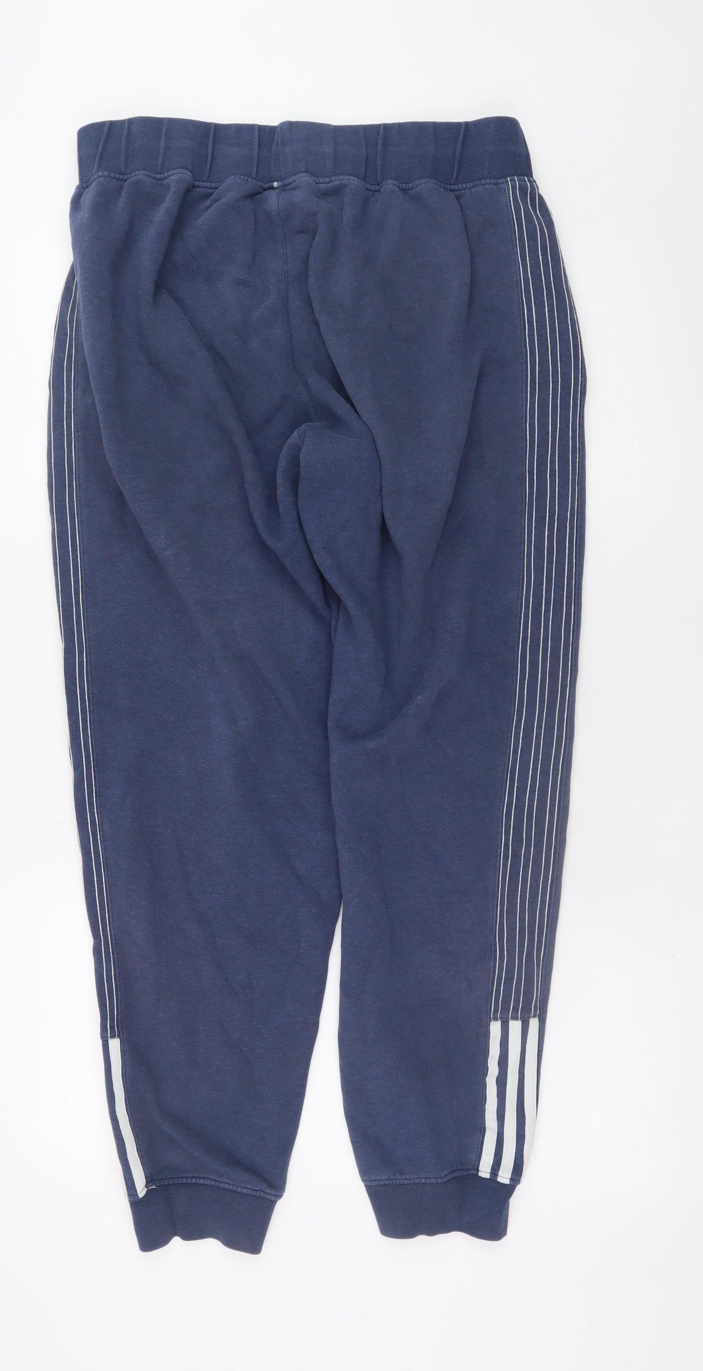 Adidas Mens Blue Jogger Sweatpants L Regular Fit Sportswear
