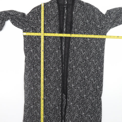 Next Women’s Black White Knit Open Jacket Size 10 Casual Workwear