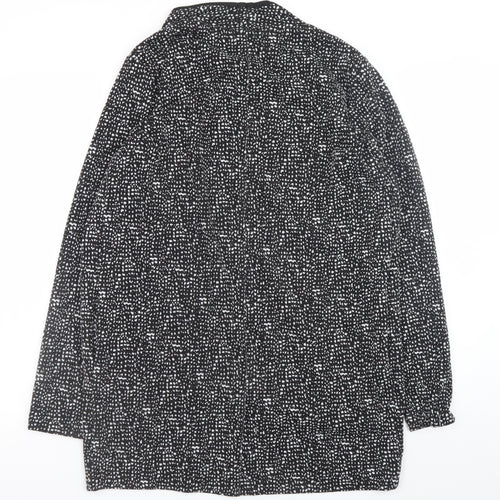 Next Women’s Black White Knit Open Jacket Size 10 Casual Workwear