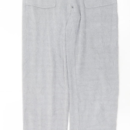 Marks and Spencer Women Grey Knit Jogger Trousers Size S