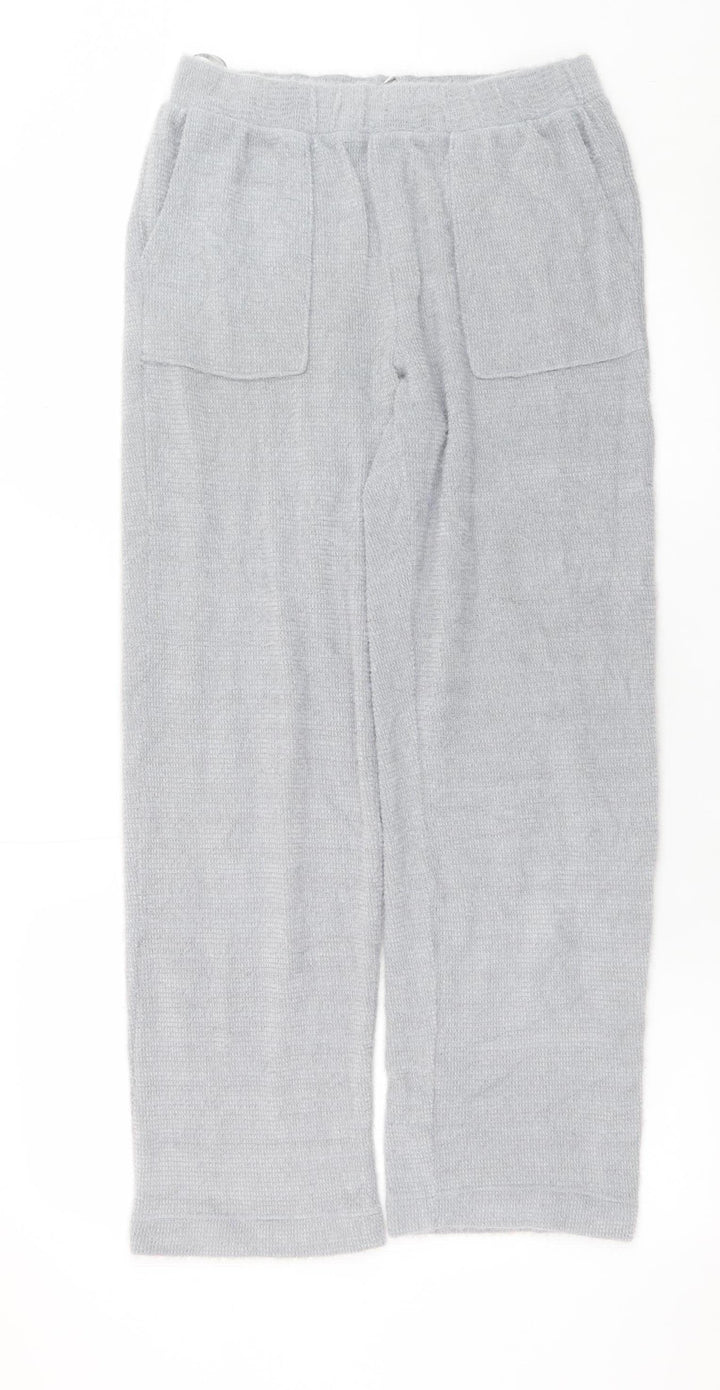 Marks and Spencer Women Grey Knit Jogger Trousers Size S