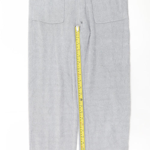 Marks and Spencer Women Grey Knit Jogger Trousers Size S