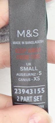 Marks and Spencer Women Grey Knit Jogger Trousers Size S