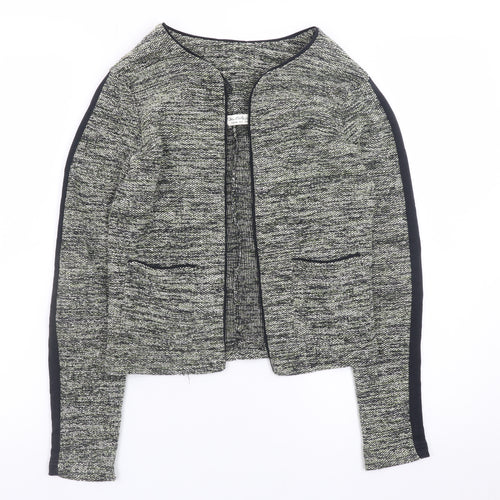 Miss Selfridge Women’s Grey Tweed Open Blazer Jacket Size 10