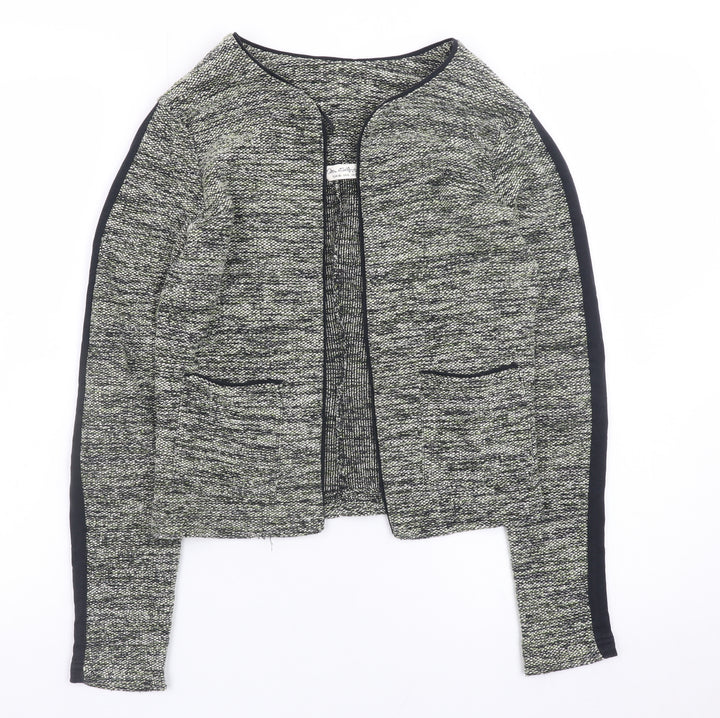 Miss Selfridge Women’s Grey Tweed Open Blazer Jacket Size 10