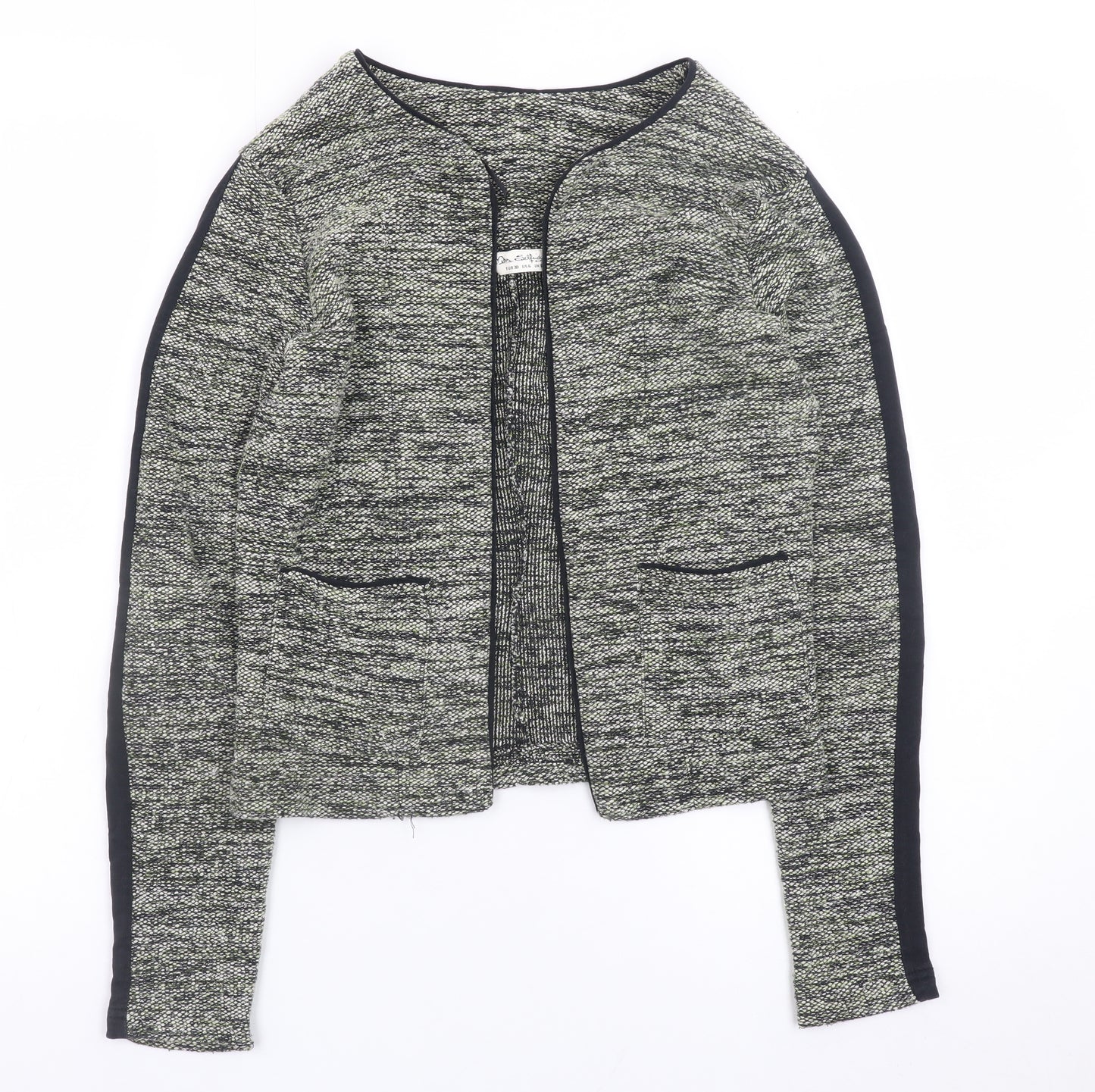 Miss Selfridge Women’s Grey Tweed Open Blazer Jacket Size 10