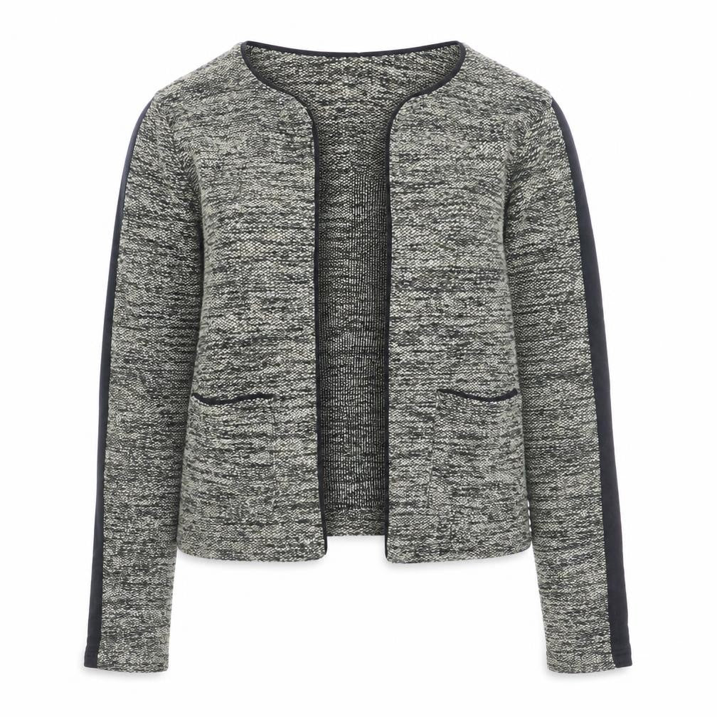 Miss Selfridge Women’s Grey Tweed Open Blazer Jacket Size 10