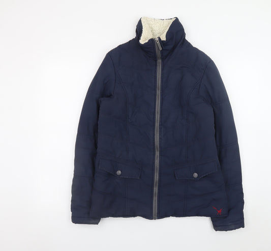 Betty Kay London Men's Blue Puffer Jacket S Quilted Lined Winter Coat