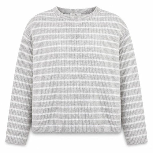 Marks and Spencer Women’s Grey Striped Knit Waffle Jumper Size M