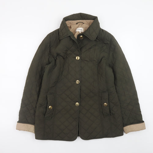 Marks and Spencer Women’s Green Quilted Mid-Length Jacket UK 12